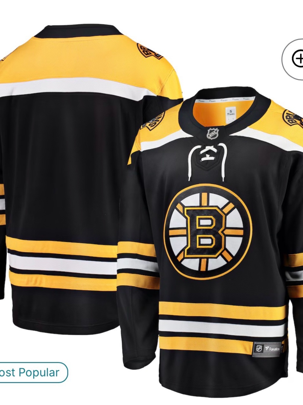 Boston Bruins Fanatics Breakaway Home Jersey - Black size Large $135 NWOT